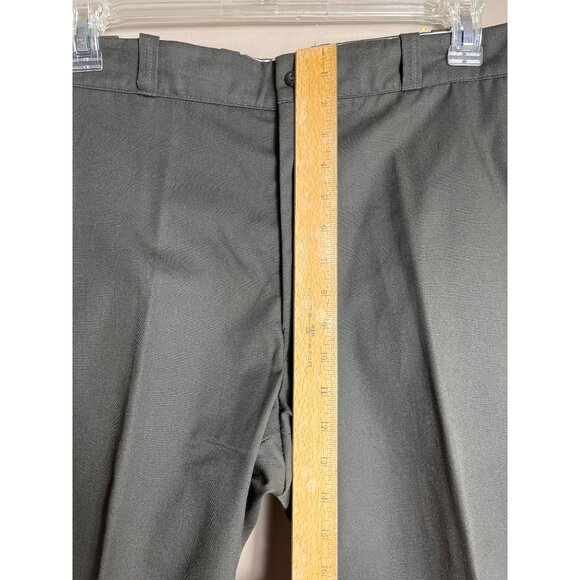 Sears Perma-Prest Pants Vtg Green Chino Trousers Professional Work Mens 38x29 - Picture 7 of 12